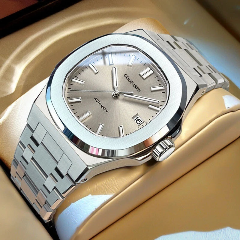 New Women Men's Automatic Watch Luminous Man Watches Steel Strap Waterproof Wristwatches Luxury Brand Watch