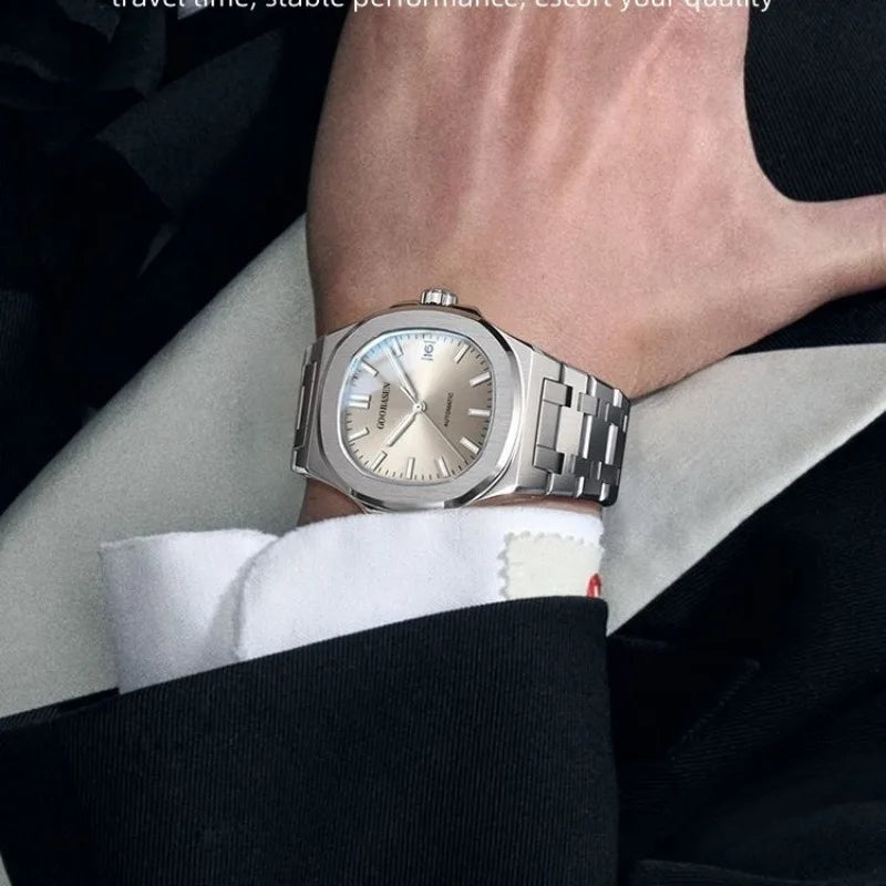 New Women Men's Automatic Watch Luminous Man Watches Steel Strap Waterproof Wristwatches Luxury Brand Watch