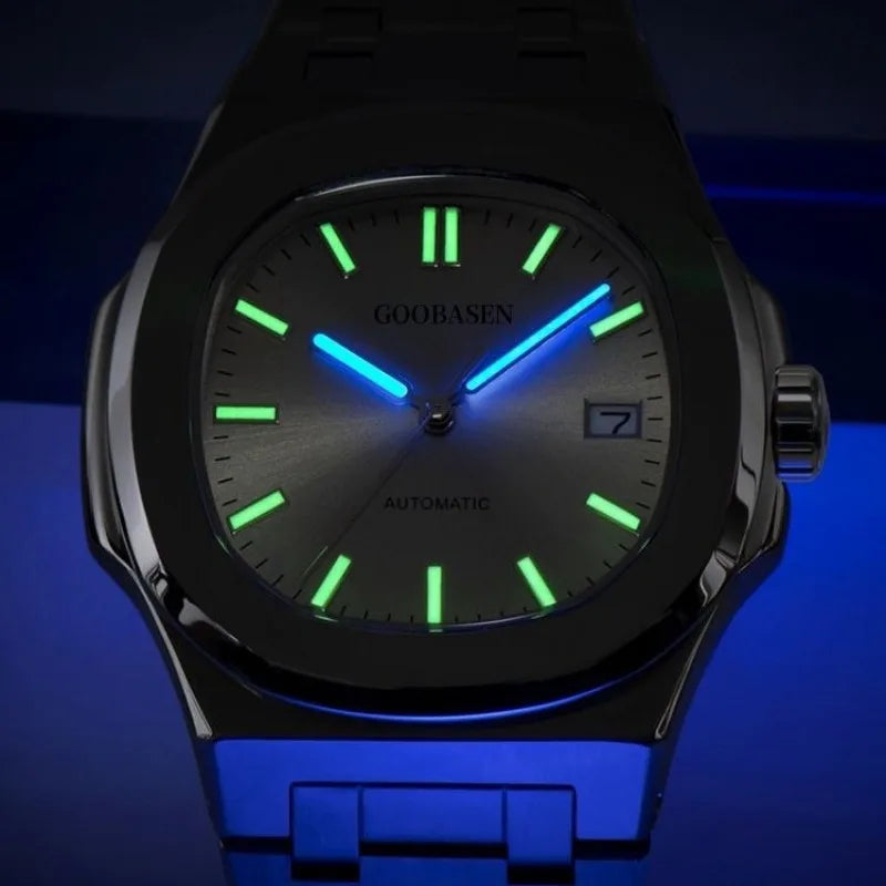 New Women Men's Automatic Watch Luminous Man Watches Steel Strap Waterproof Wristwatches Luxury Brand Watch