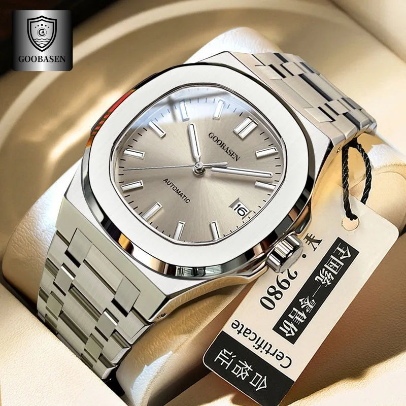 New Women Men's Automatic Watch Luminous Man Watches Steel Strap Waterproof Wristwatches Luxury Brand Watch